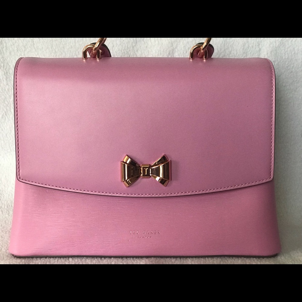 Ted Baker Curved Bow Lady Bag in Pale Pink